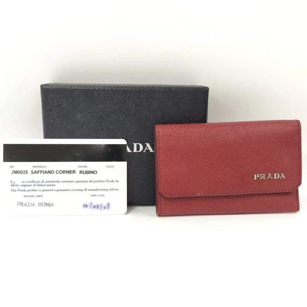 Prada Saffiano 6 Key Case Leather Red_10